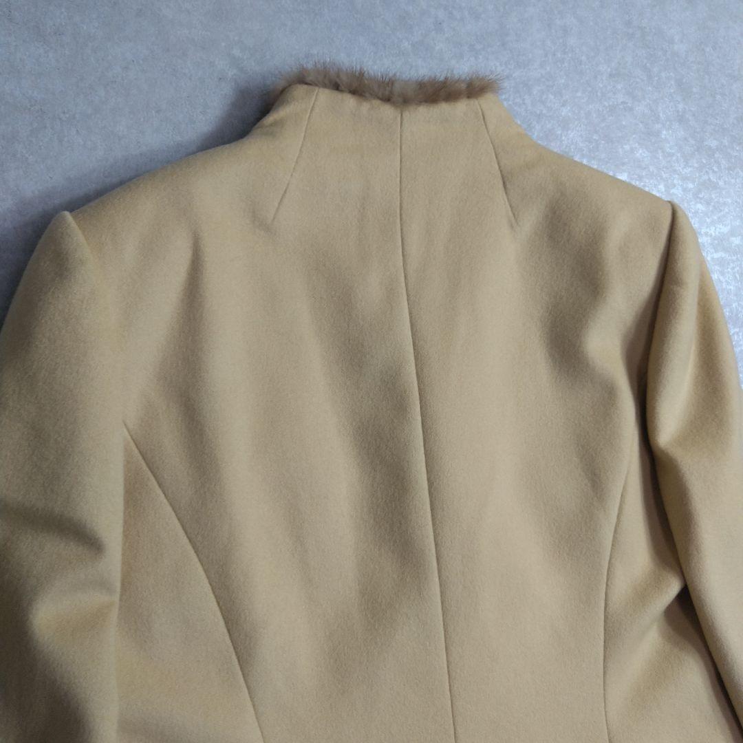 そうしん　　　カシミヤ100%ジャケット　ミンクファー付き　13AR