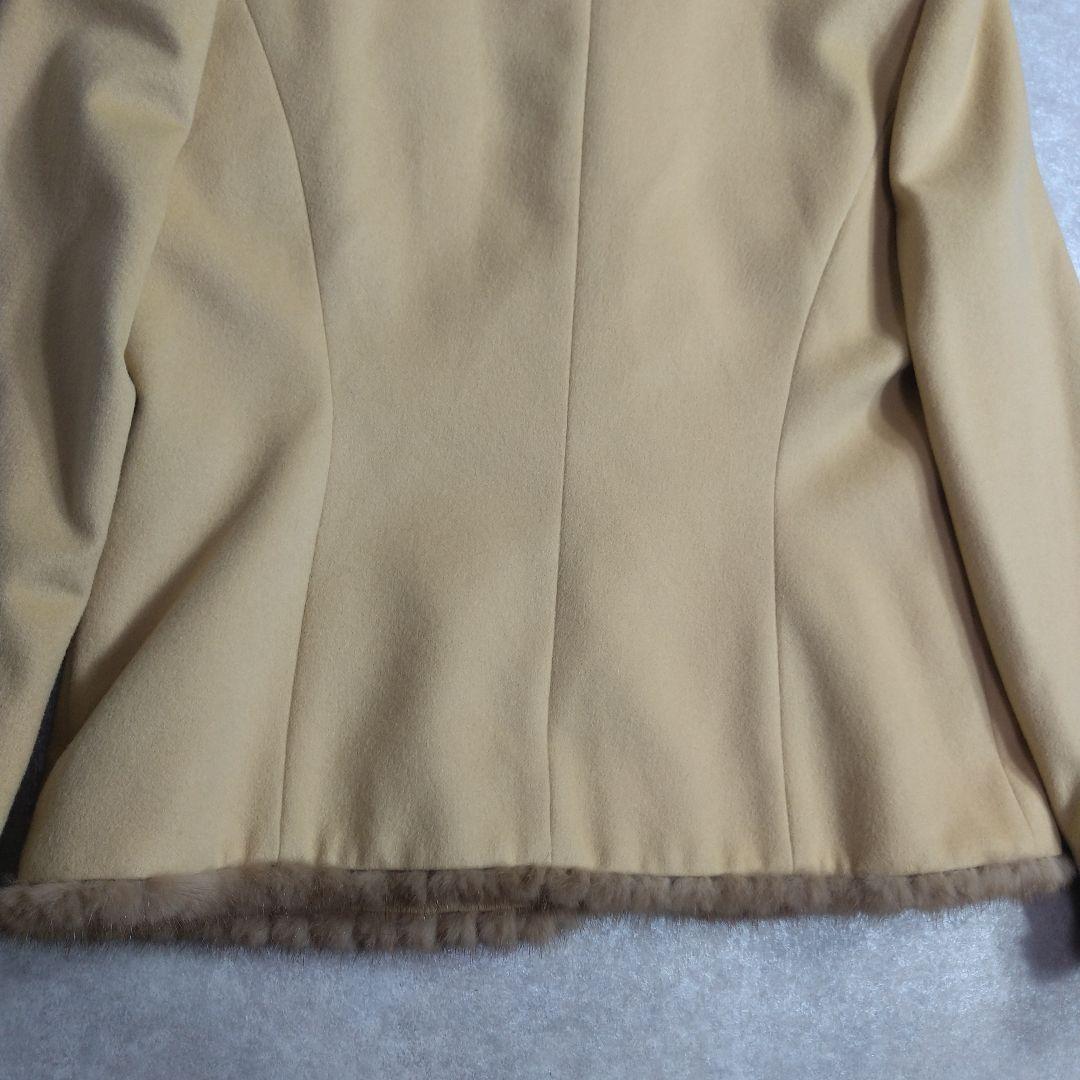 そうしん　　　カシミヤ100%ジャケット　ミンクファー付き　13AR
