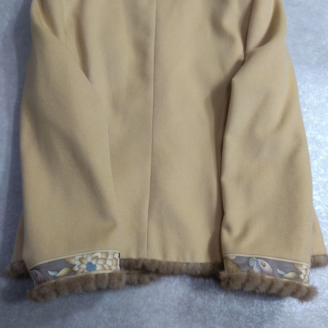 そうしん　　　カシミヤ100%ジャケット　ミンクファー付き　13AR