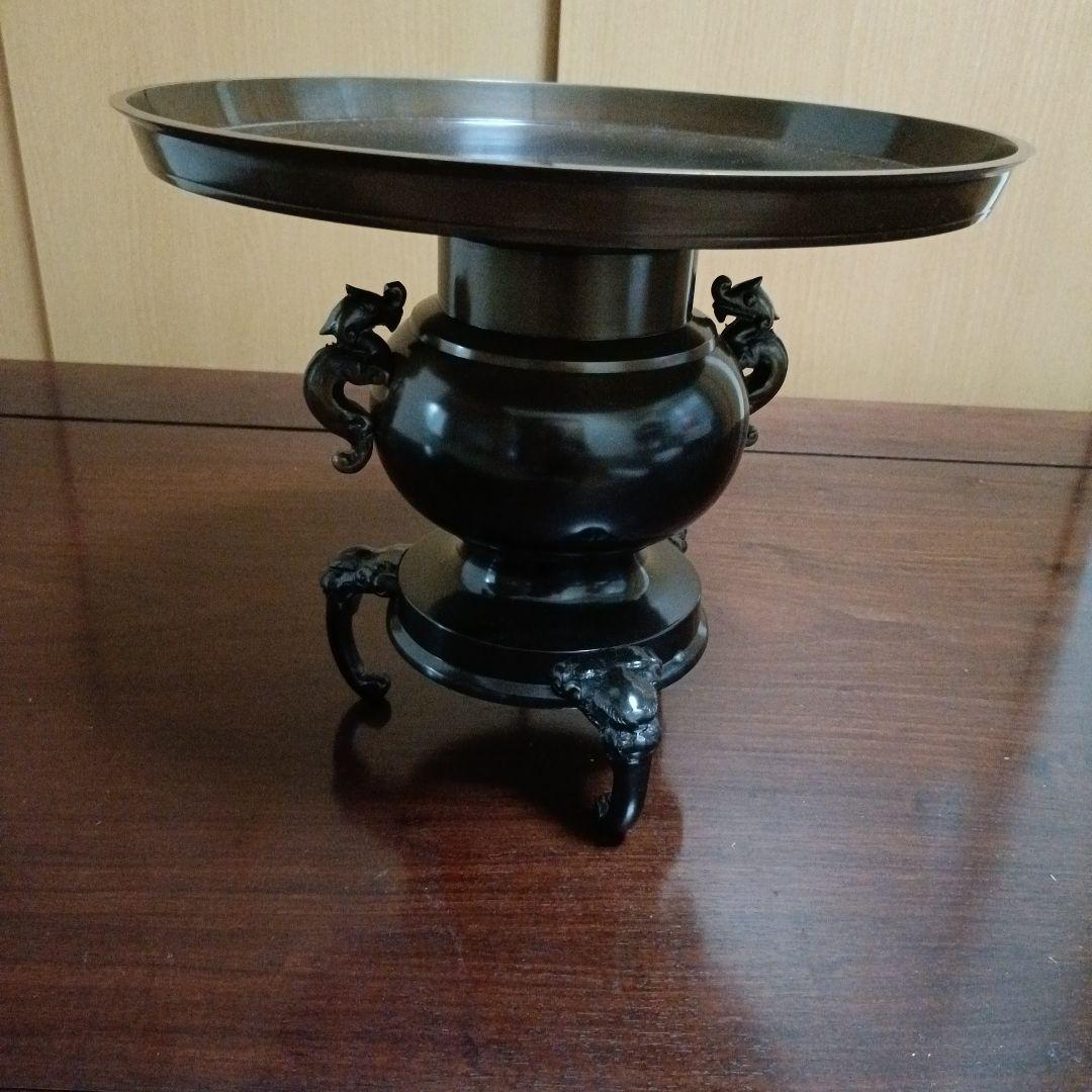 金属製黒花器スタンド 薄瑞