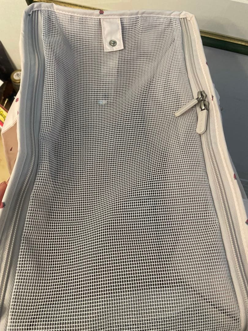 ジェラートピケ　犬用　キャリーバッグ　ピンク