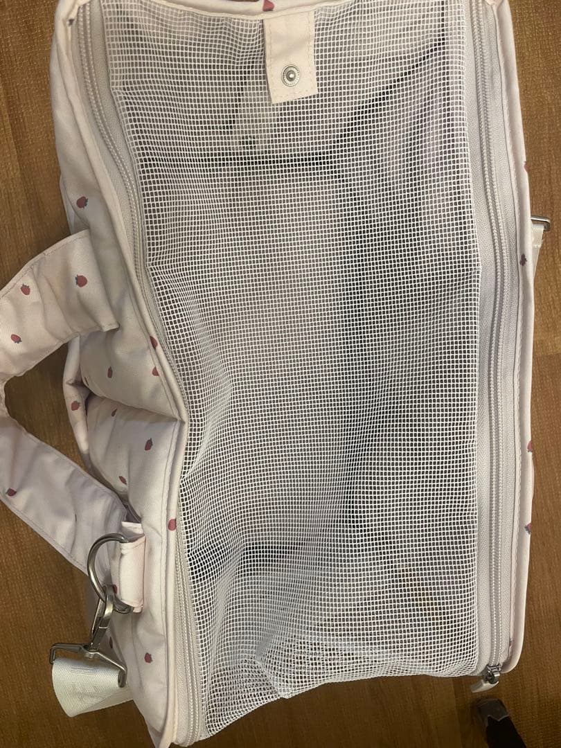 ジェラートピケ　犬用　キャリーバッグ　ピンク