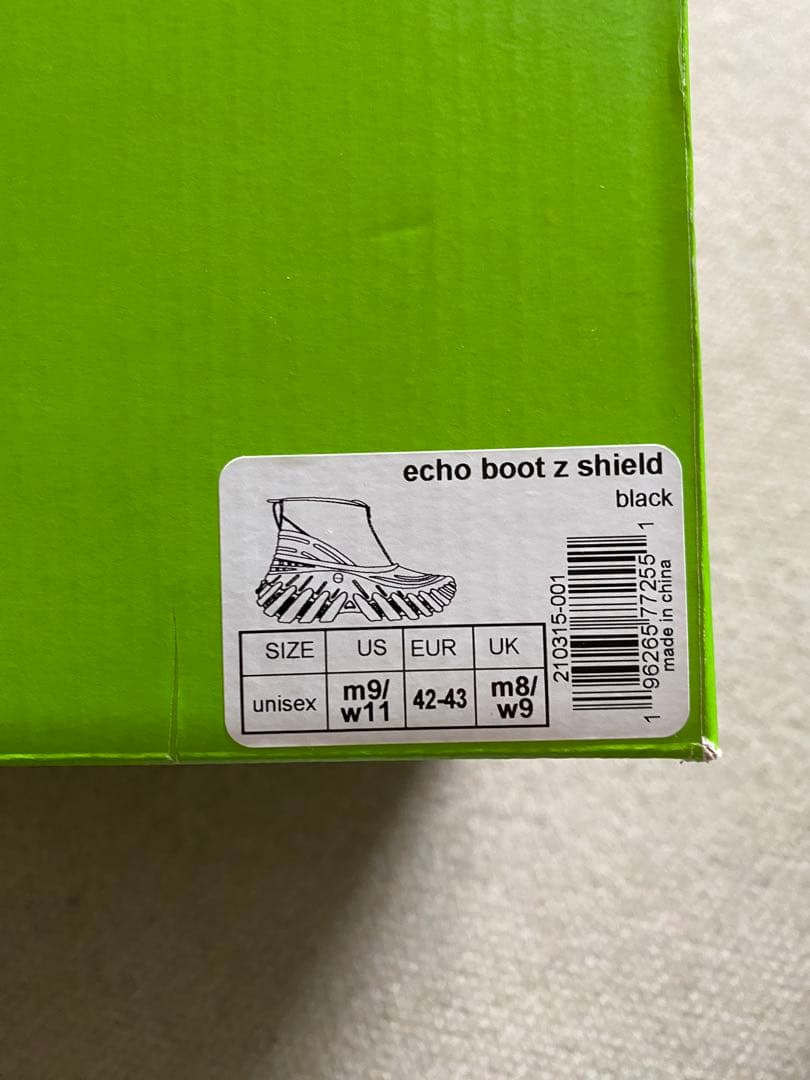 新品 クロックス エコー ブーツ ゼット シールド ブラック レインブーツ