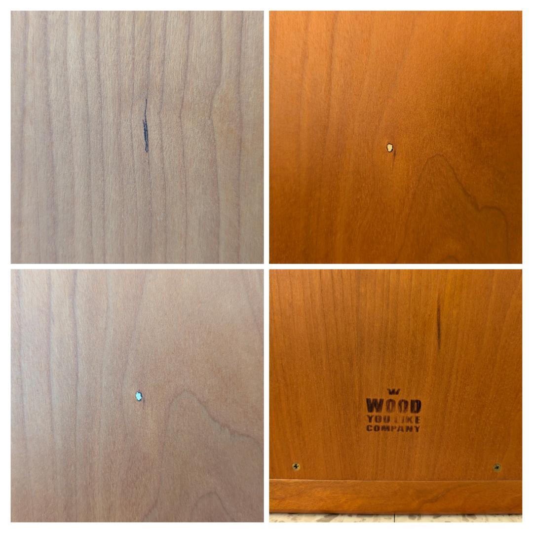 ウッドユウライクカンパニー WYLC 無垢材 チェリー シンプルミラー/大 美品