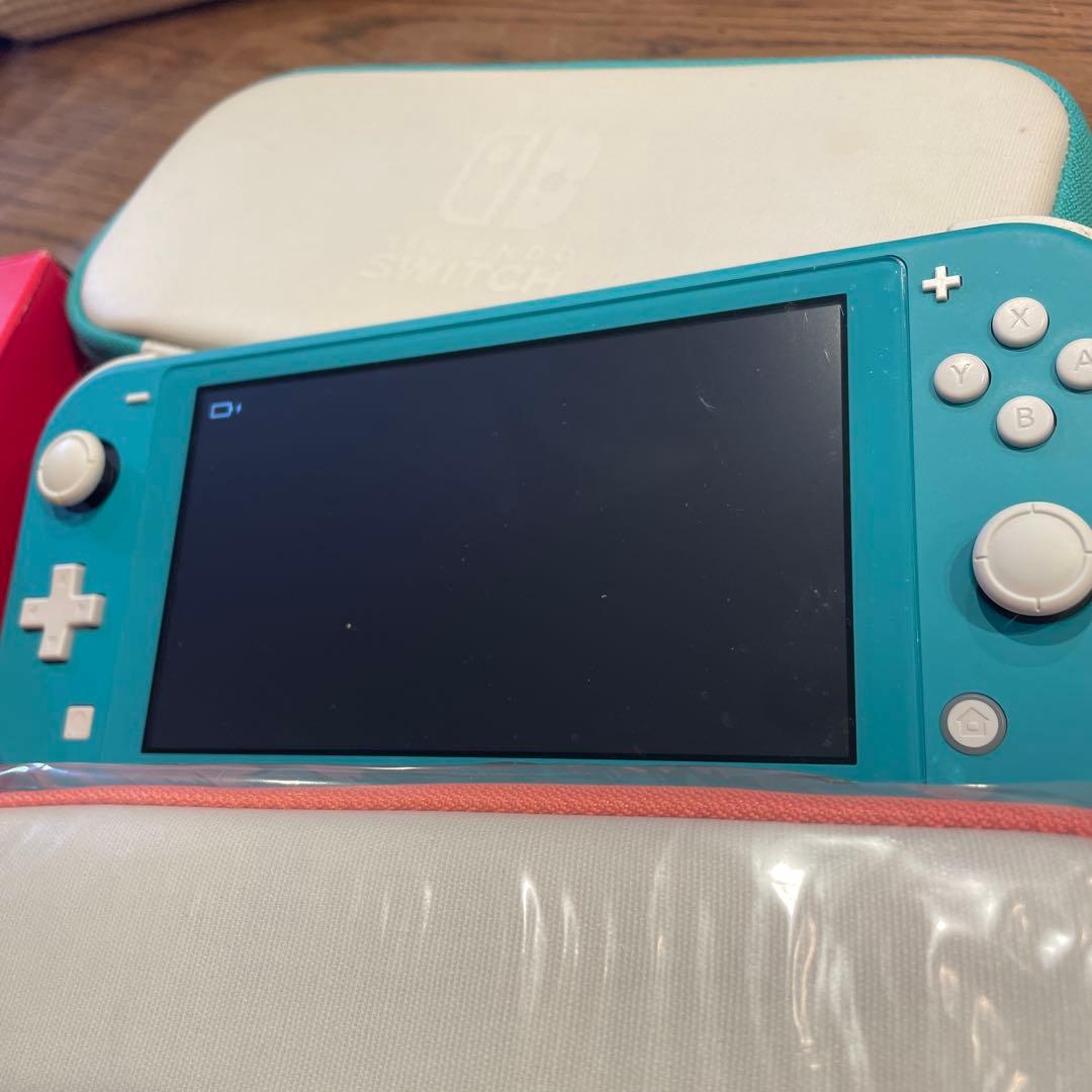 Nintendo Switch Lite ターコイズ 本体、専用ケース2色セット