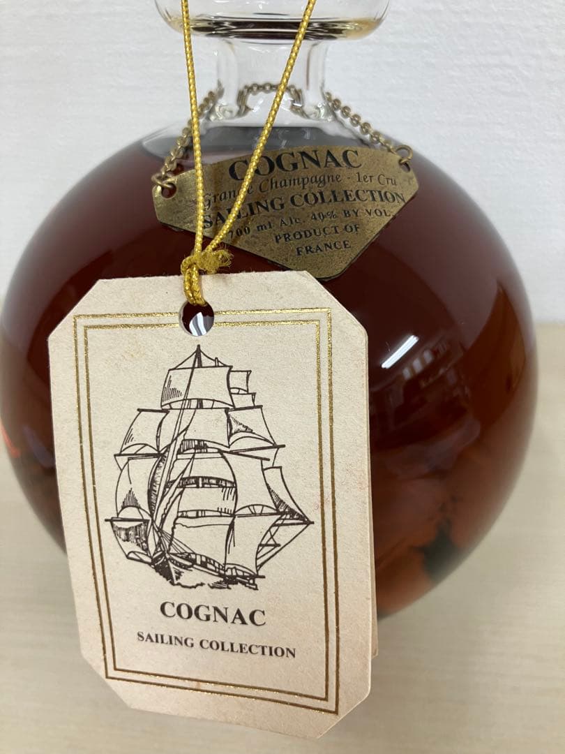 希少ランディセイリングコレクション　コニャック ブランデー　船の彫刻入りボトル