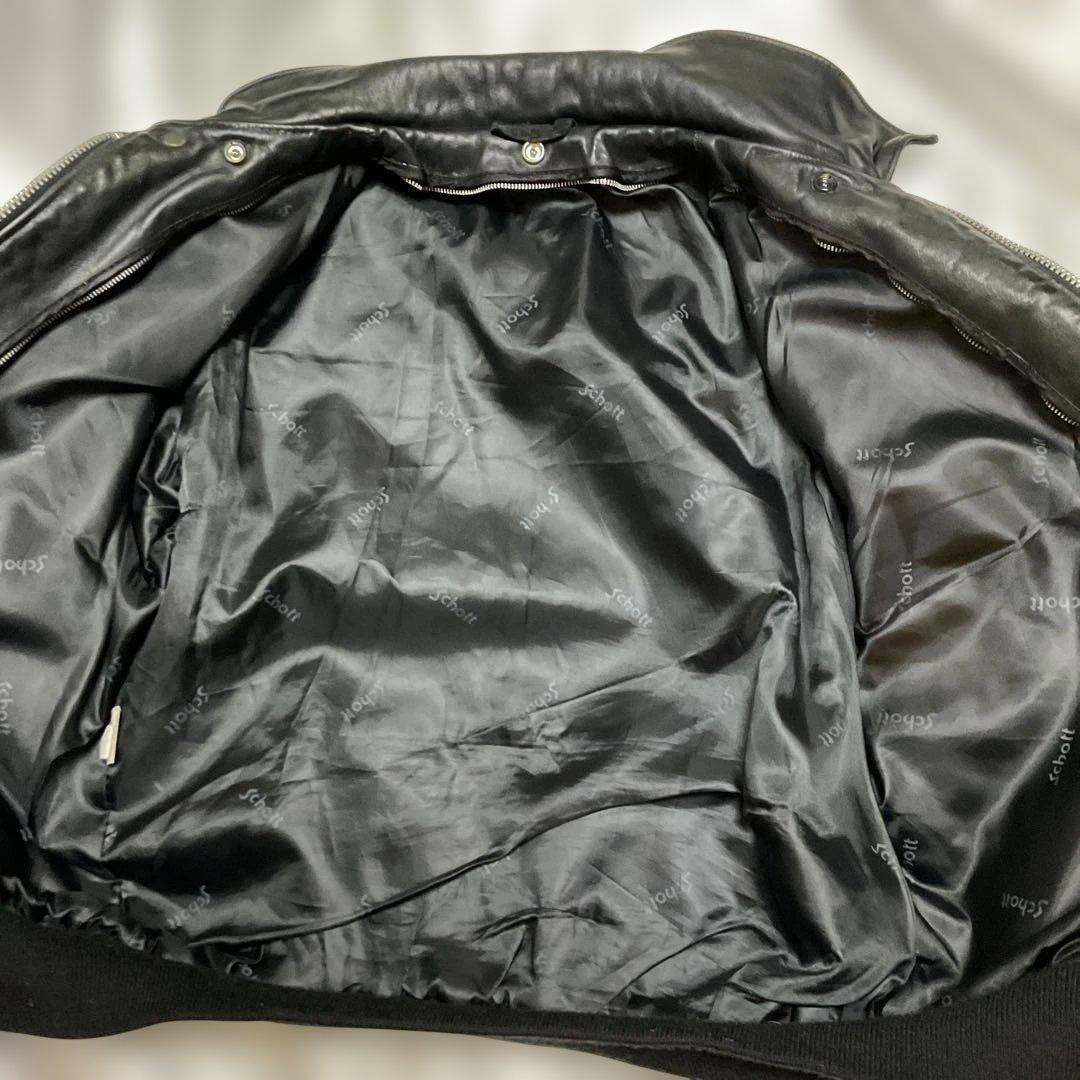 Schott 184SM ブラック ミリタリージャケット 42