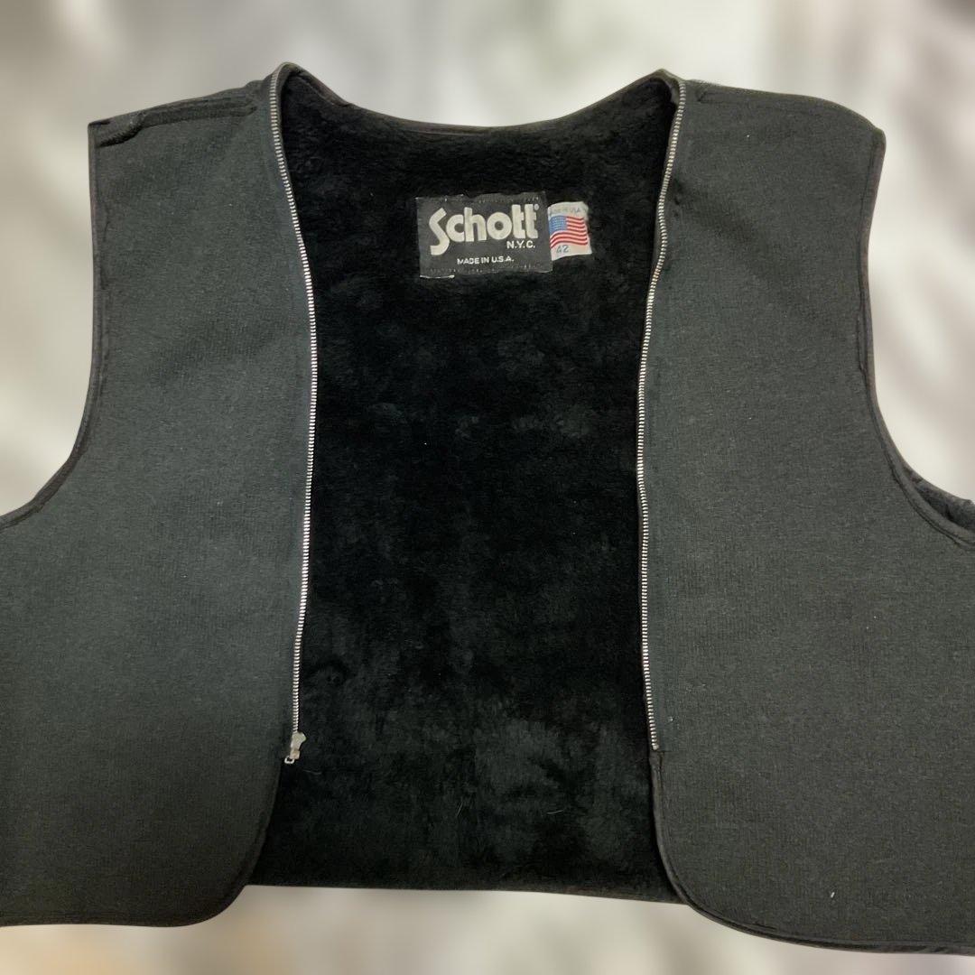 Schott 184SM ブラック ミリタリージャケット 42