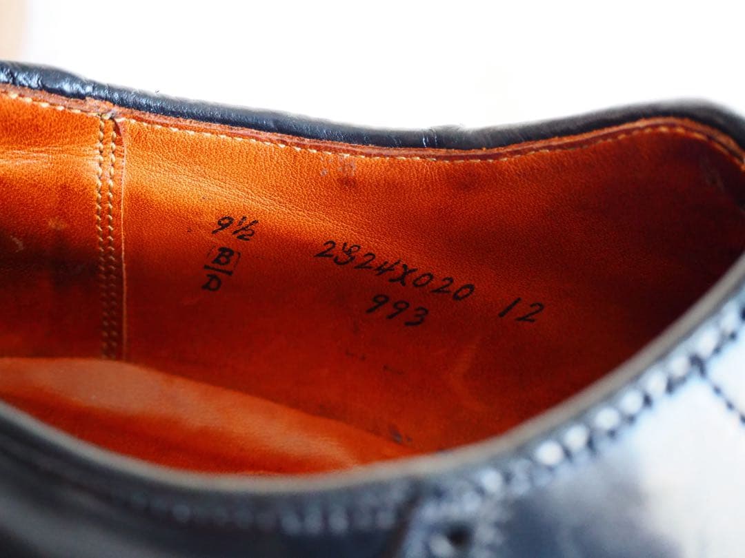 靴 Alden 993 Black Cordovan Saddle Shoes