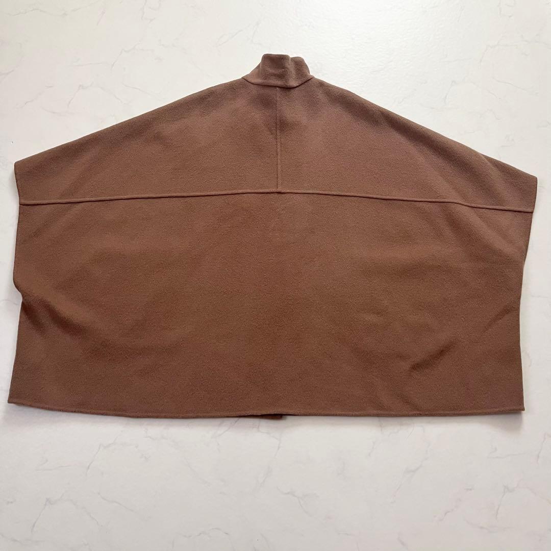 2024 スローブイエナ　スタンドカラーダブルフェイスポンチョ キャメル