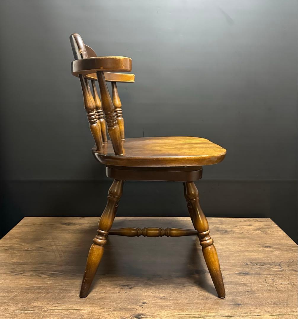 飛騨産業 キツツキマーク ウィンザーチェア ダイニングチェア 回転椅子 4脚