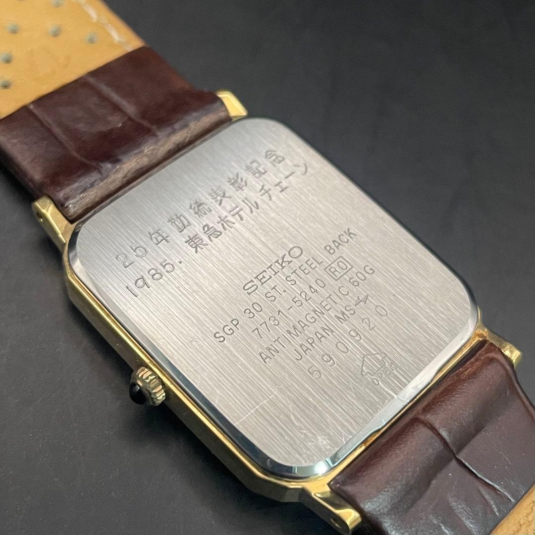 SEIKO セイコー ドルチェ クォーツ 腕時計 ゴールドケース レザーバンド