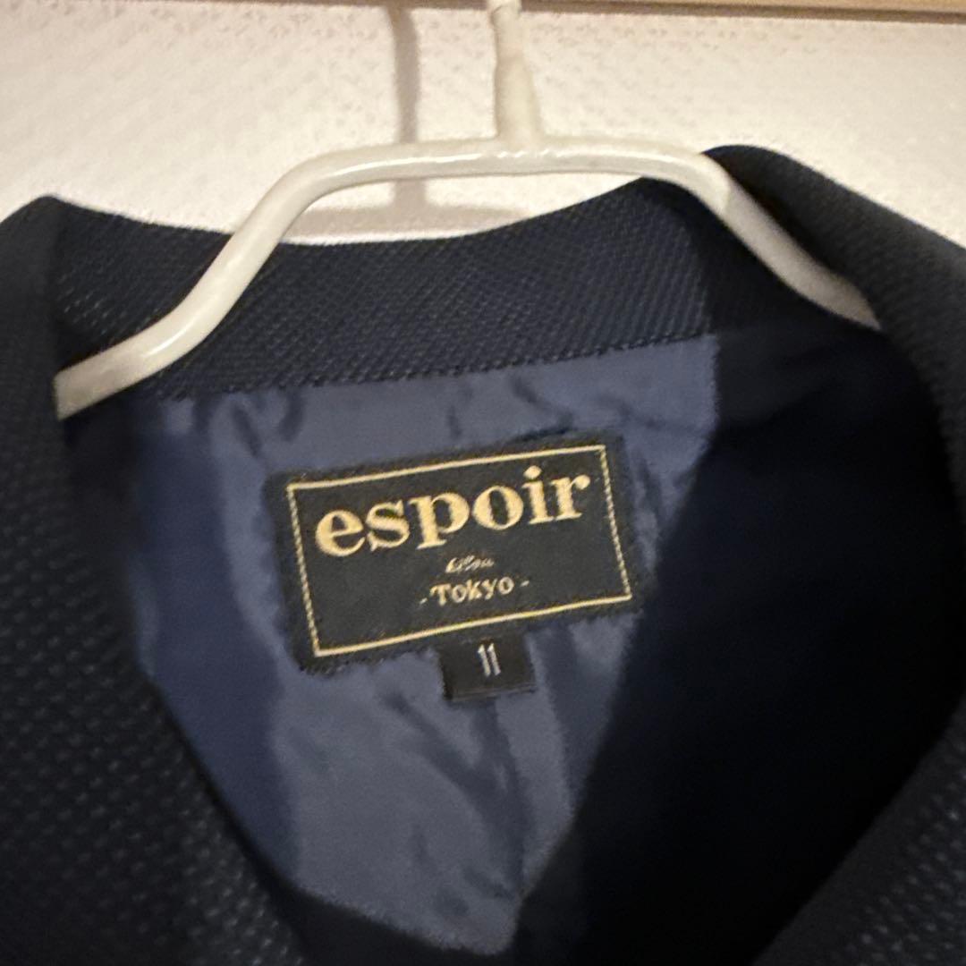 espoir エスポワール スーツ セットアップ ワンピース ネイビー 11AR