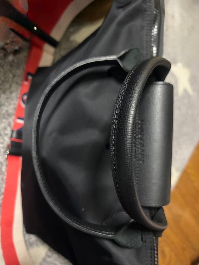 LONGCHAMP ショルダーバッグ 黒　別購入したストラップ込み