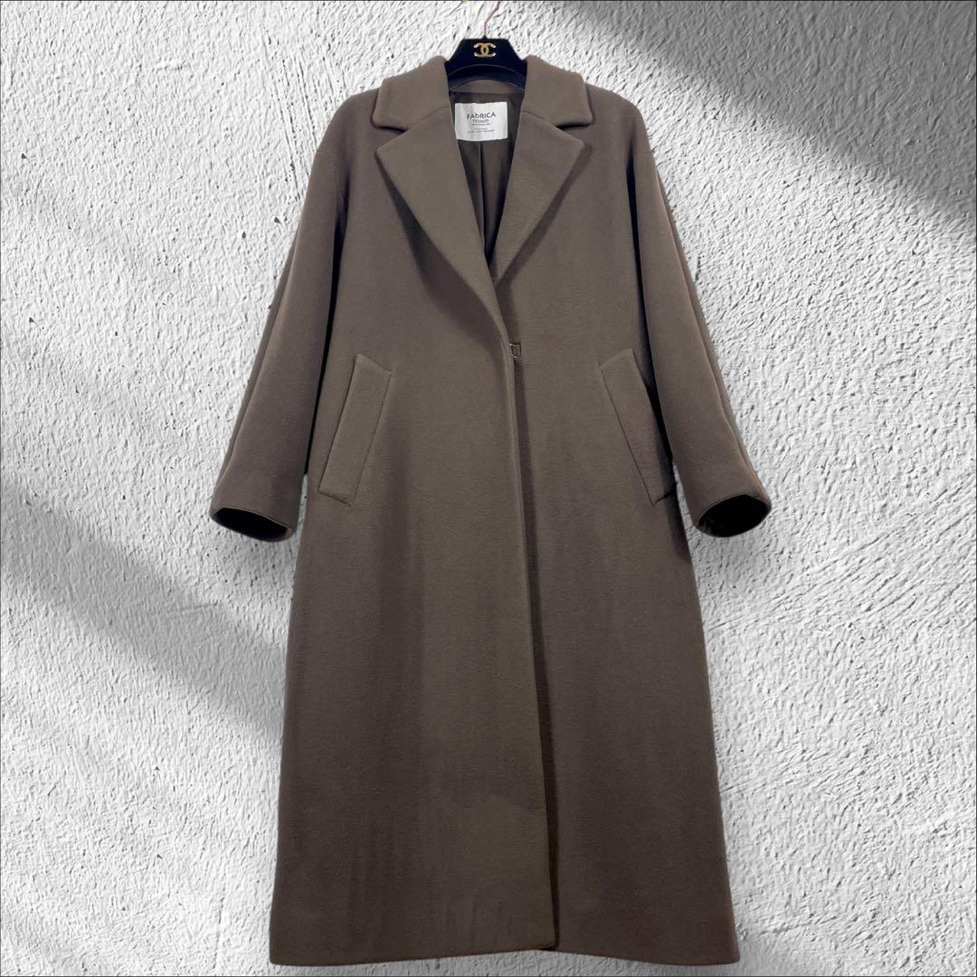 FABRICA TESSUTI ウール ロング チェスターコート カシミヤ混 L