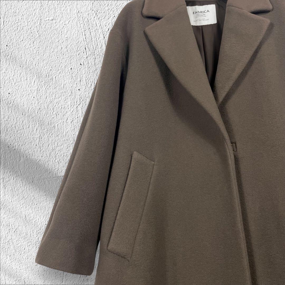 FABRICA TESSUTI ウール ロング チェスターコート カシミヤ混 L