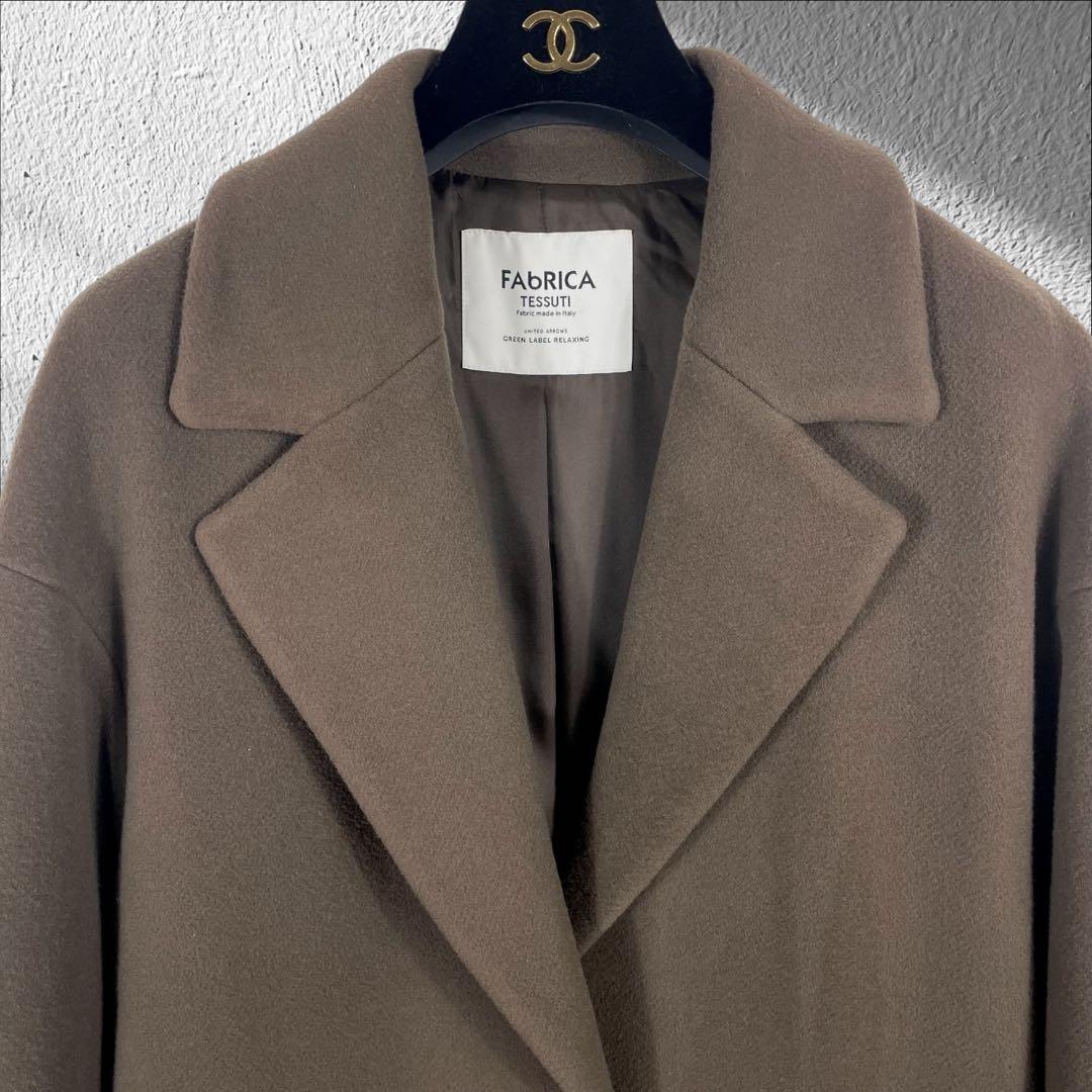 FABRICA TESSUTI ウール ロング チェスターコート カシミヤ混 L
