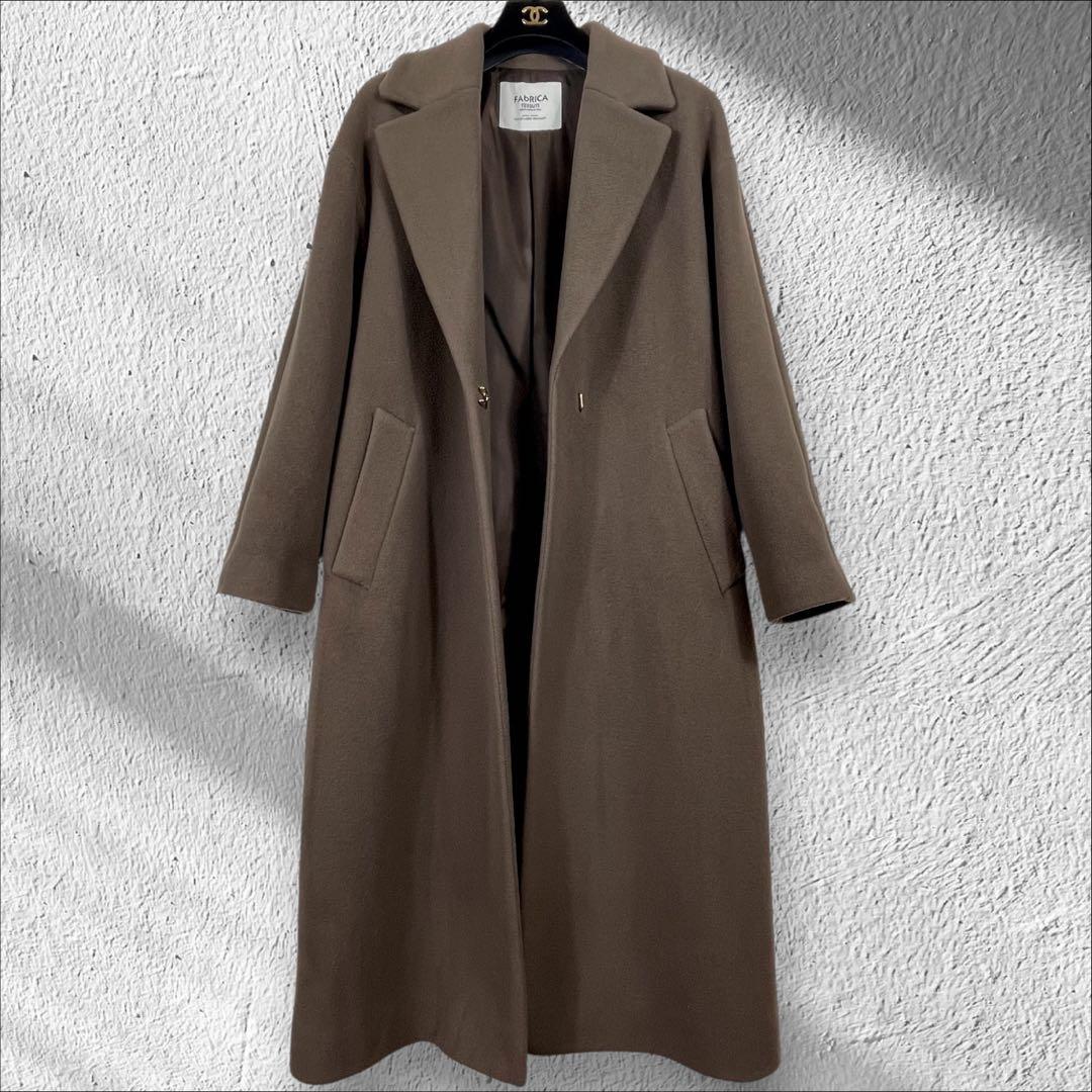 FABRICA TESSUTI ウール ロング チェスターコート カシミヤ混 L