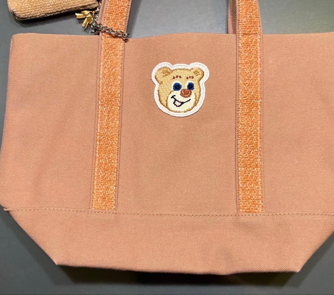 【2回使用の美品】フェイラー オールドテディ ワッペントートバッグ 小 ベージュ