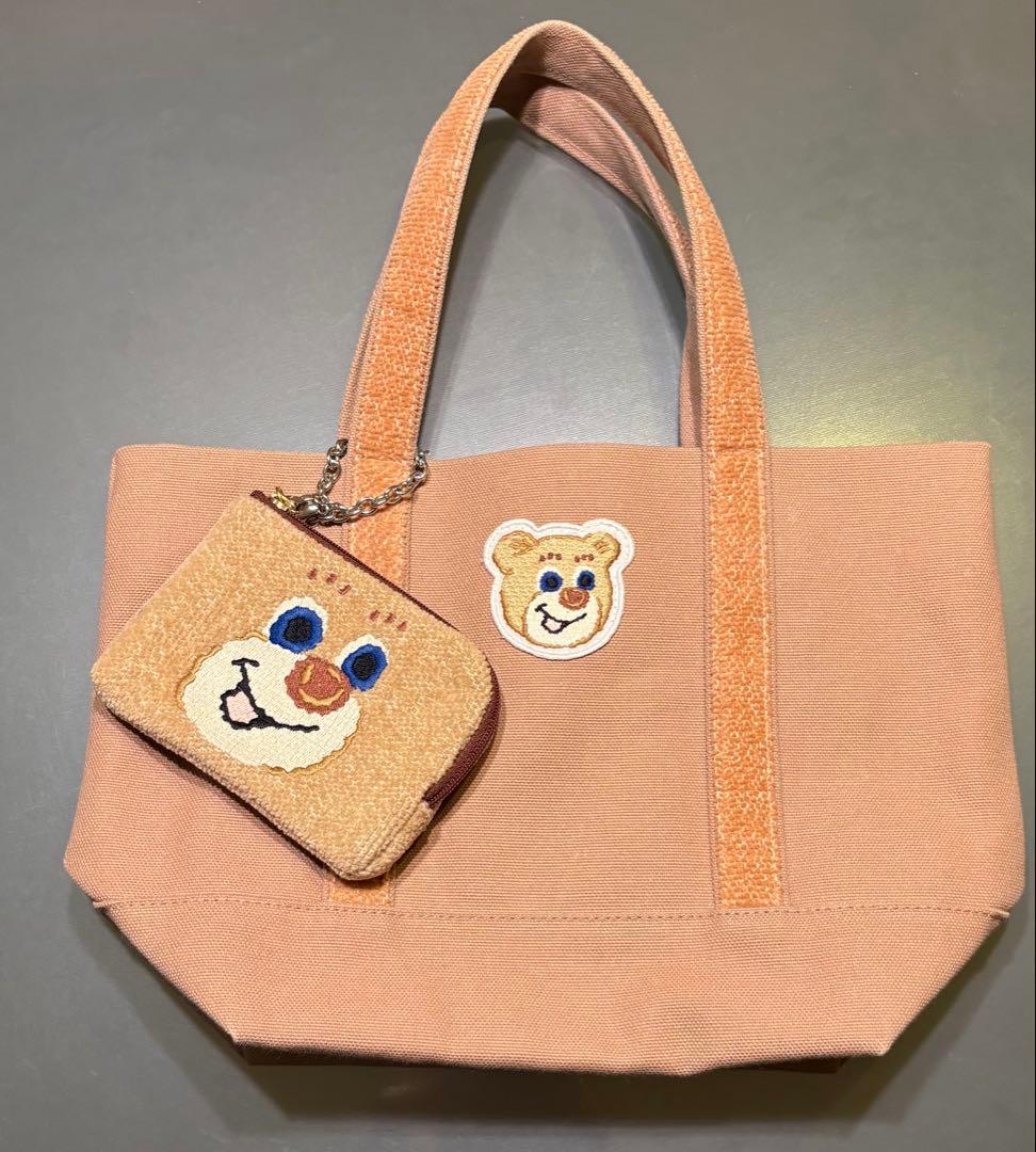 【2回使用の美品】フェイラー オールドテディ ワッペントートバッグ 小 ベージュ