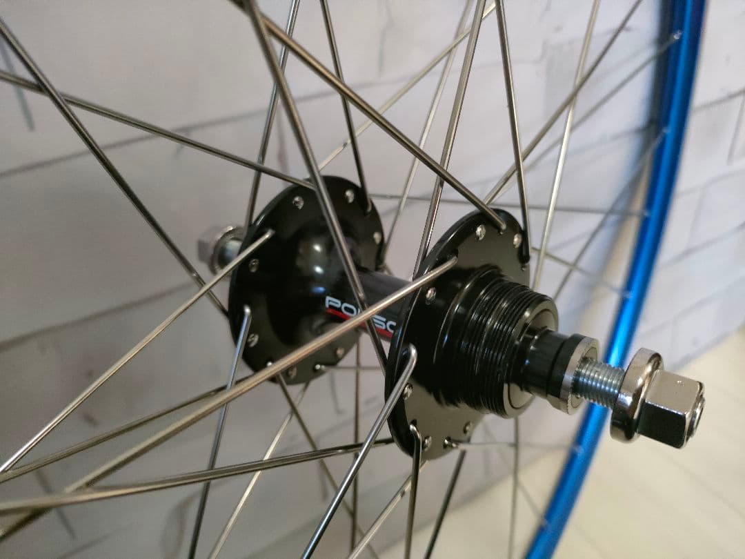 ピスト 競輪 700C ホイール 車輪 X-KEYMET(KINLIN) ブルー