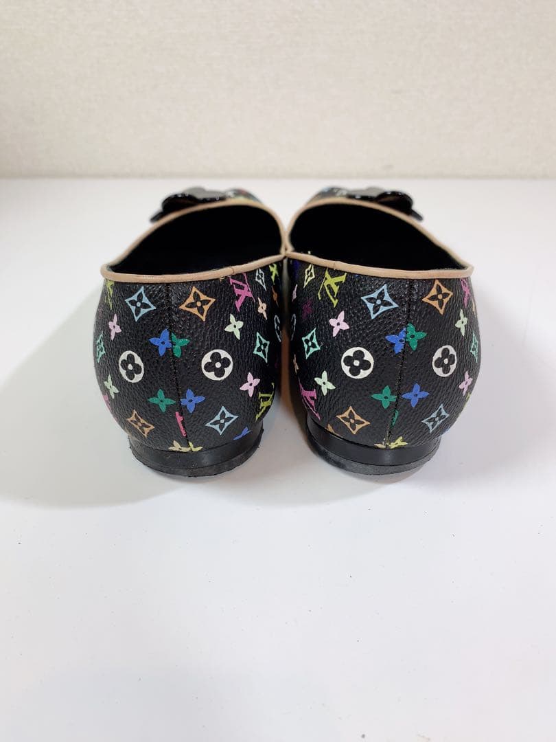 ★ヴィトン モノグラム マルチカラー パンプス フラワー 花 ブラック レザー