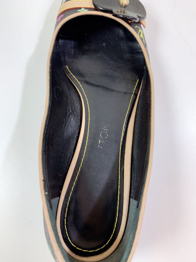 ★ヴィトン モノグラム マルチカラー パンプス フラワー 花 ブラック レザー