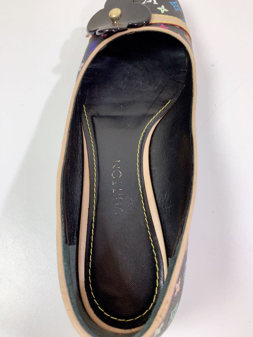 ★ヴィトン モノグラム マルチカラー パンプス フラワー 花 ブラック レザー