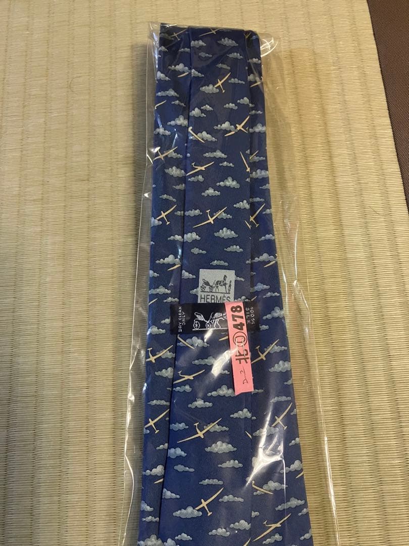 ネクタイ　エルメス　エルメス　飛行機柄