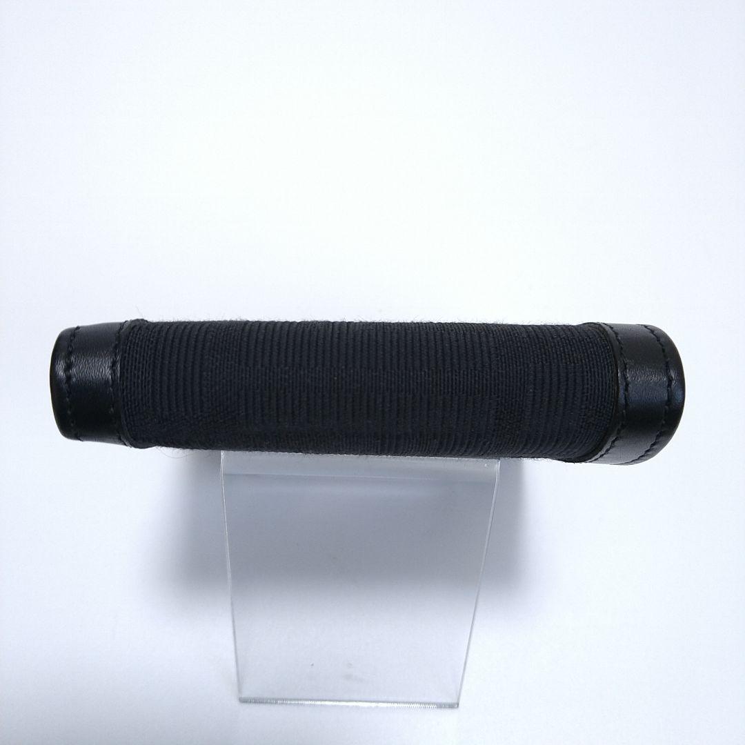 【極美品】FENDI フェンディ 二つ折り財布 FFロゴ ズッカ柄 ブラック