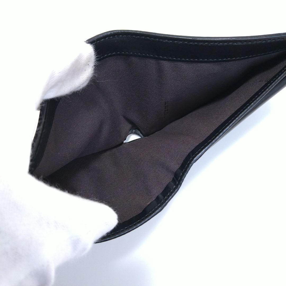 【極美品】FENDI フェンディ 二つ折り財布 FFロゴ ズッカ柄 ブラック