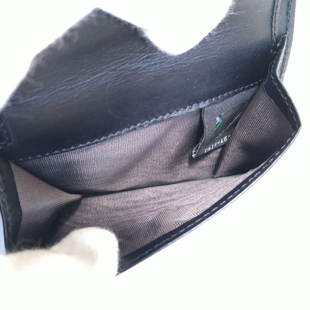 【極美品】FENDI フェンディ 二つ折り財布 FFロゴ ズッカ柄 ブラック