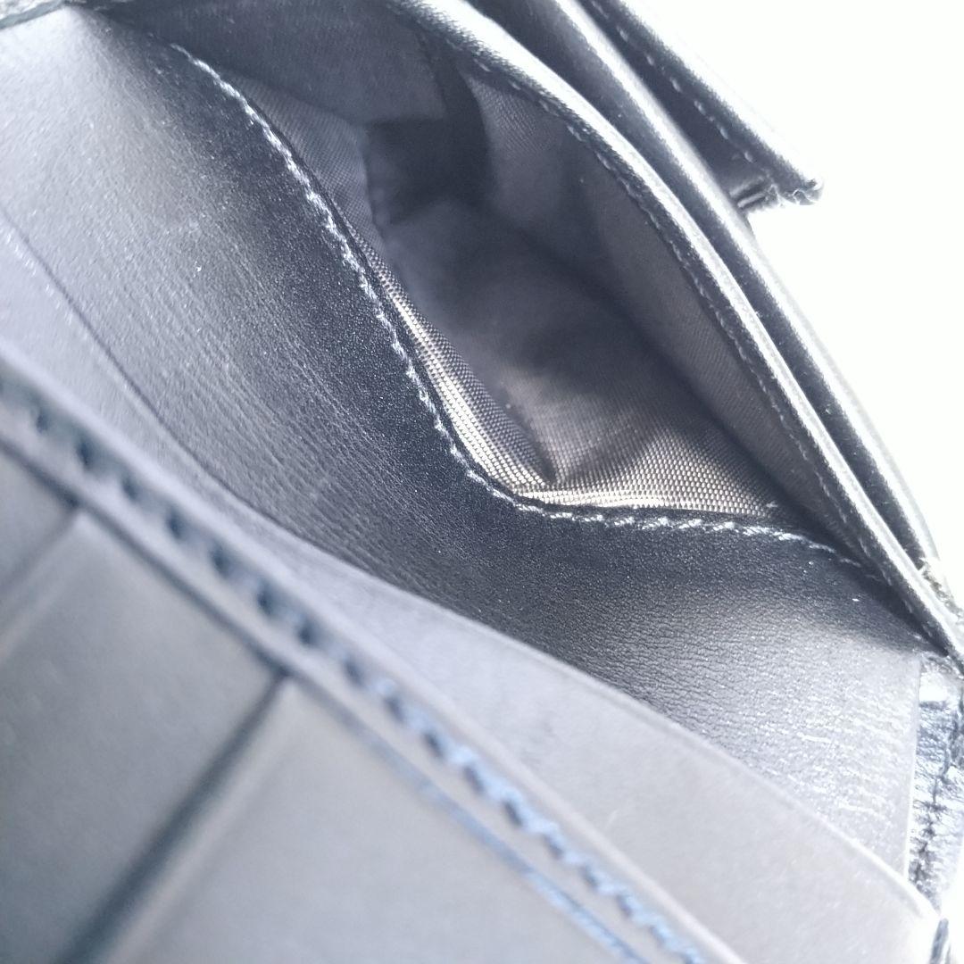 【極美品】FENDI フェンディ 二つ折り財布 FFロゴ ズッカ柄 ブラック