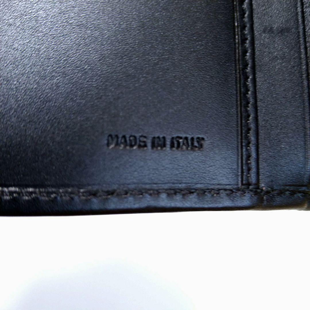 【極美品】FENDI フェンディ 二つ折り財布 FFロゴ ズッカ柄 ブラック