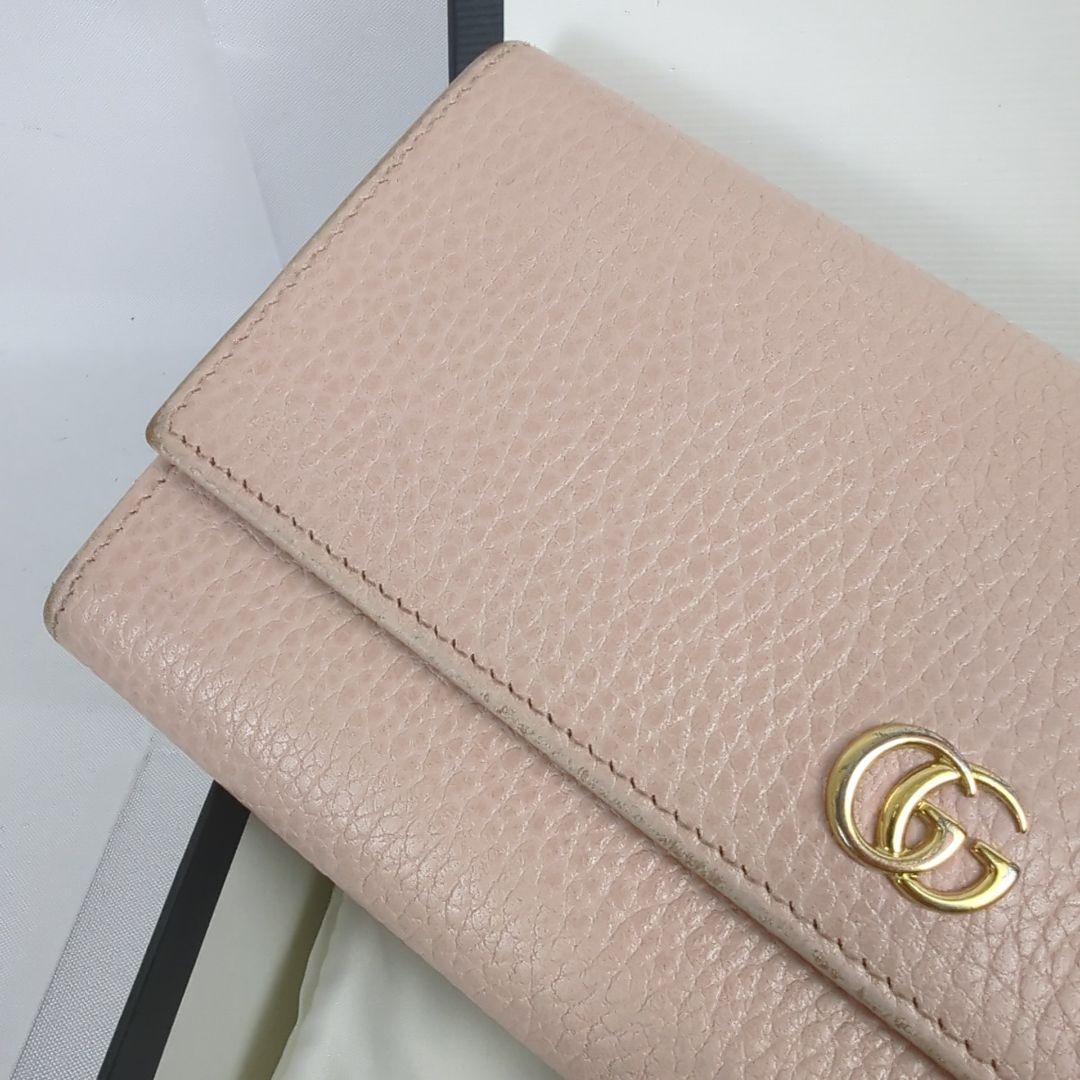 GUCCI グッチ 折り 長財布 GG マーモント ロゴ
