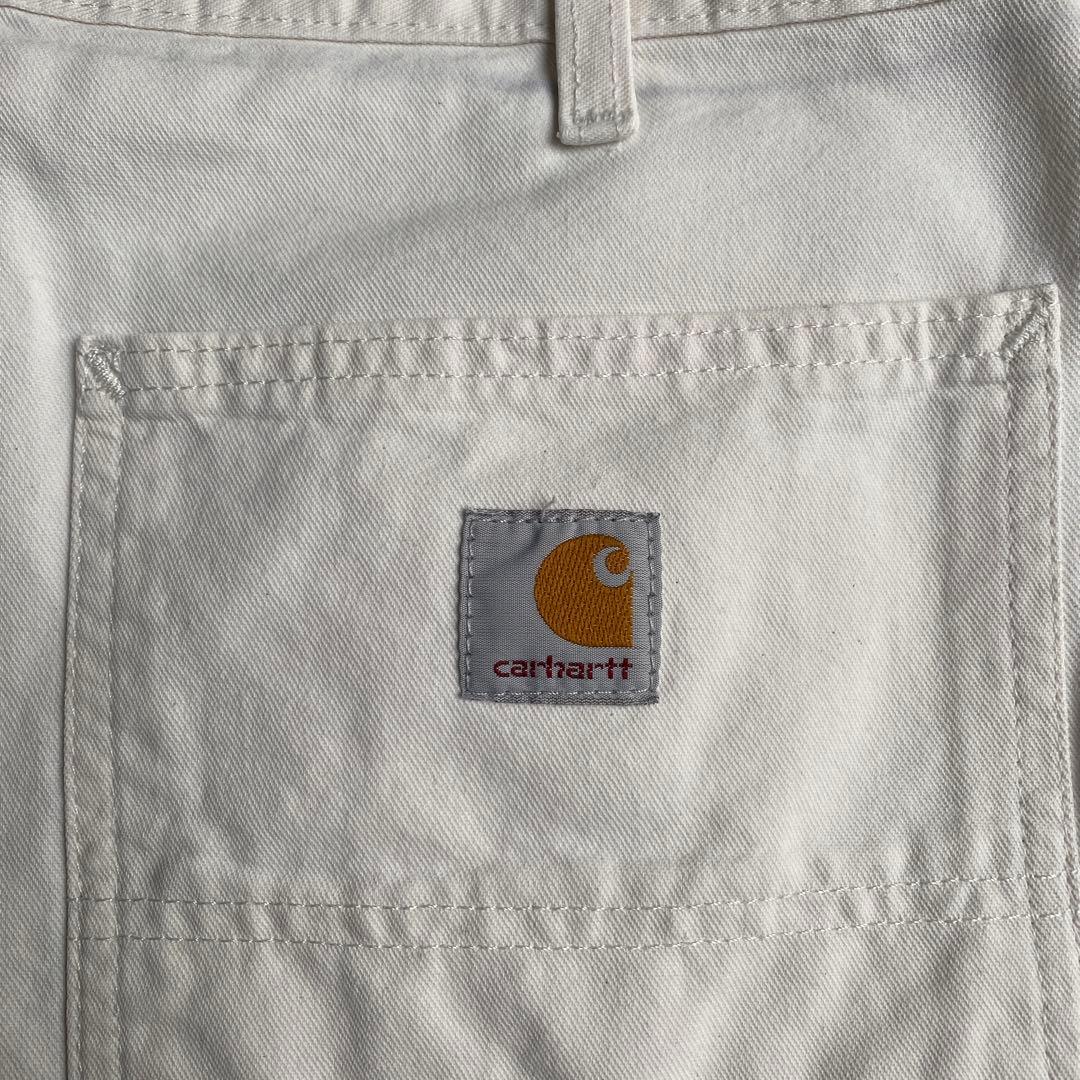 【希少 90s】USA製 Carhartt ダブルニー B04 ホワイト 生成