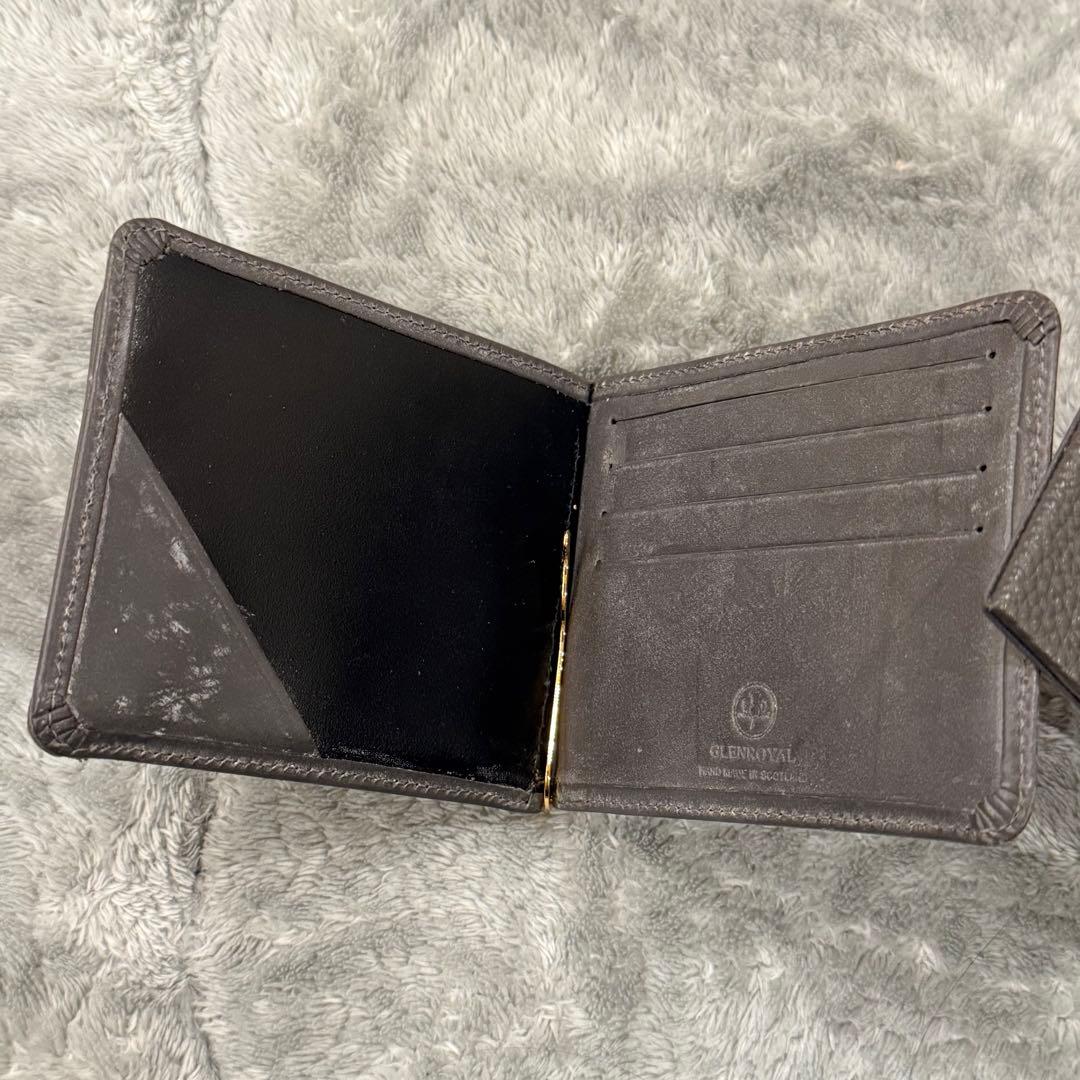 ⭐️極美品 ⭐️　グレンロイヤル　マネークリップ　小銭入れ付き　二つ折り財布