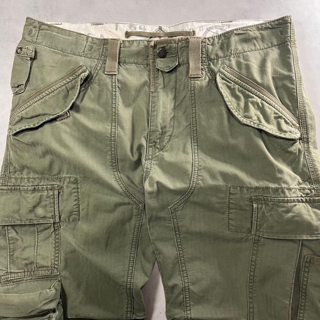 ◎90s ラルフローレン 13スターボタン ヘリンボーン カーゴパンツ m-51
