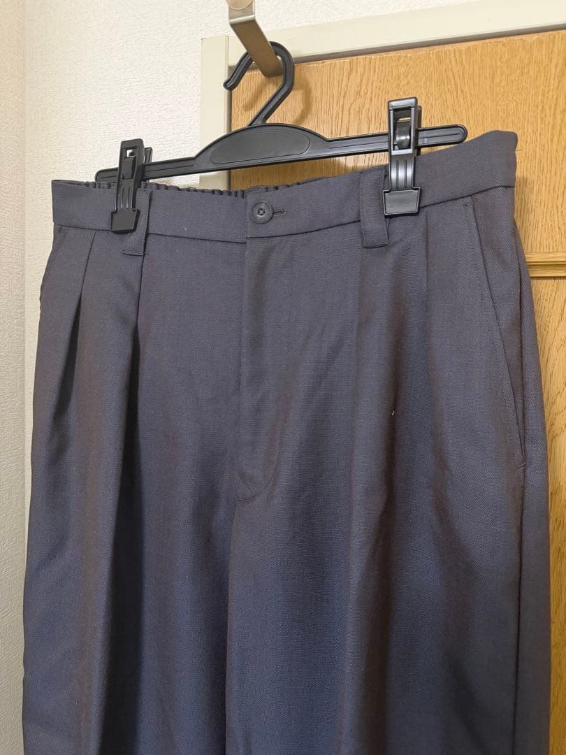 MAISON SPECIAL シャンブレーウールタックワイドパンツ サイズ2