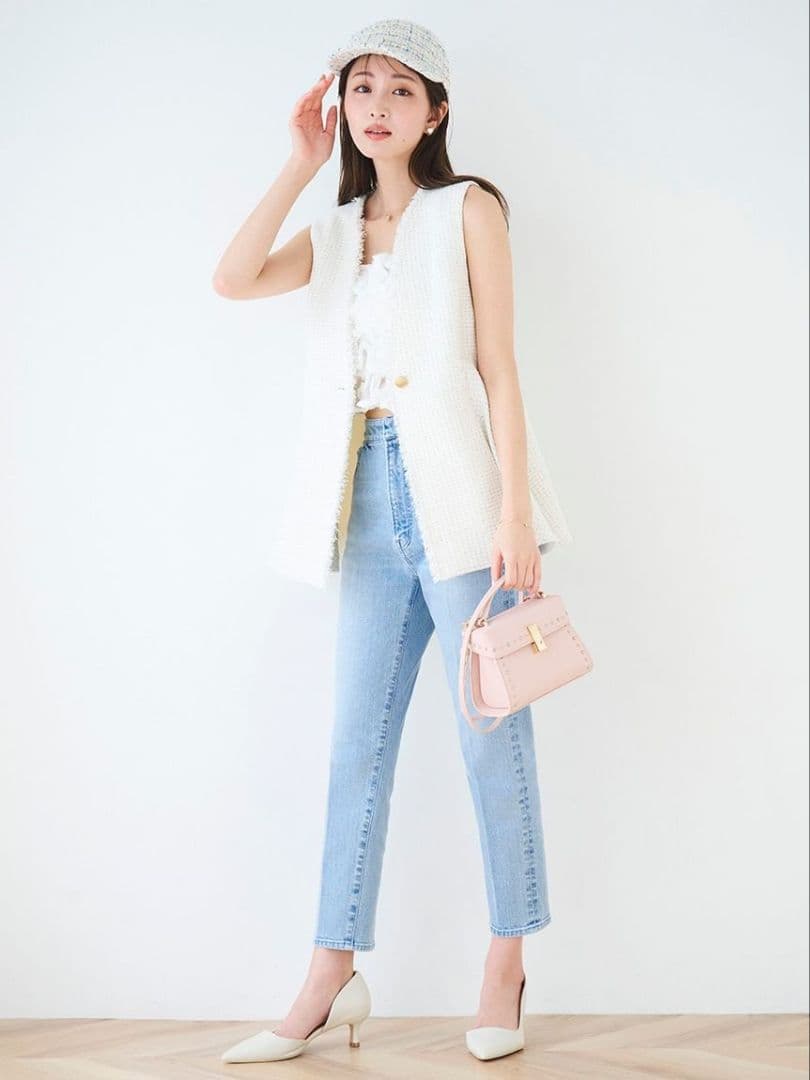 CELFORD　フレアペプラムツイードジレ　ツィードジレ　入学式　入園式　ベスト