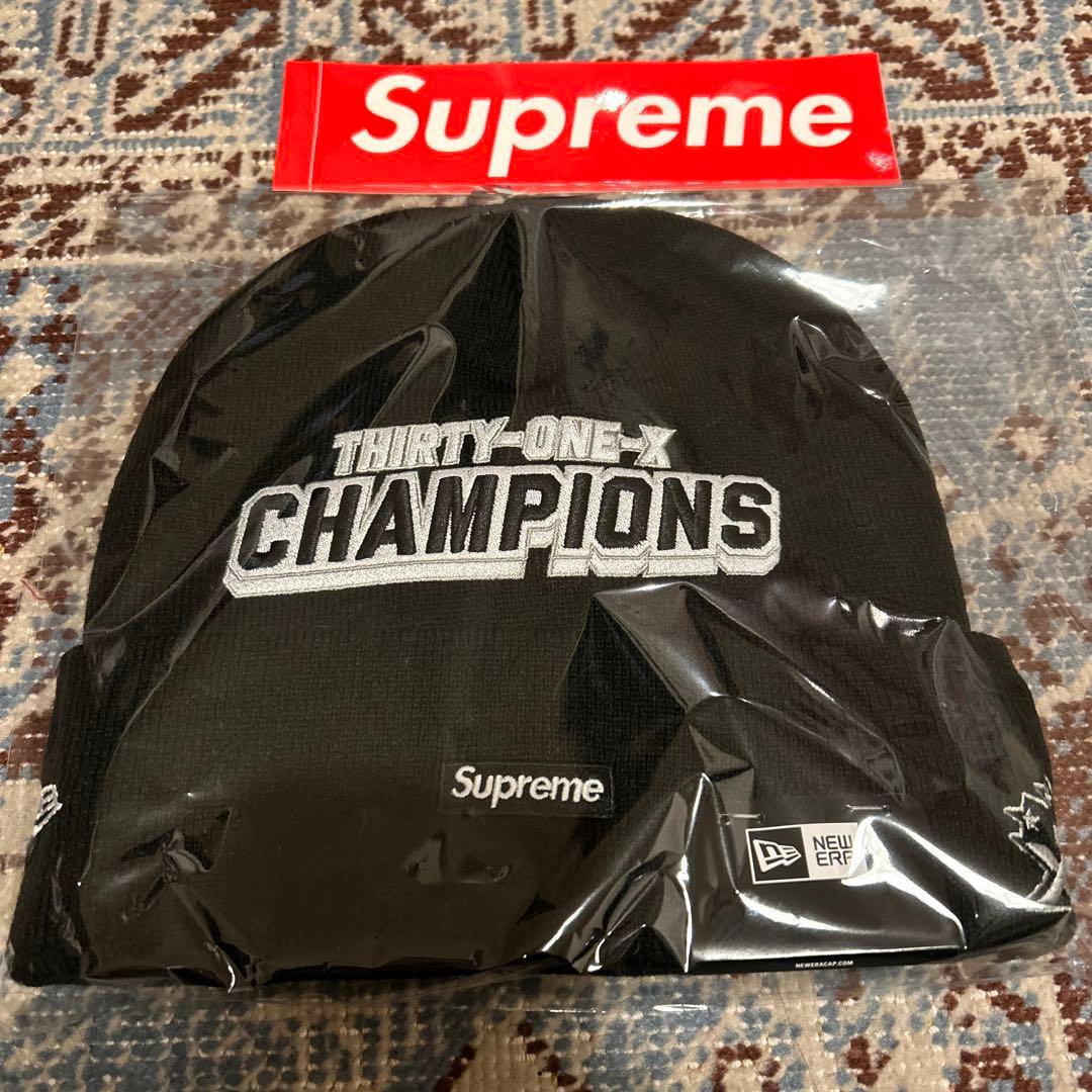 帽子 Supreme x New Era Football Beanie Black