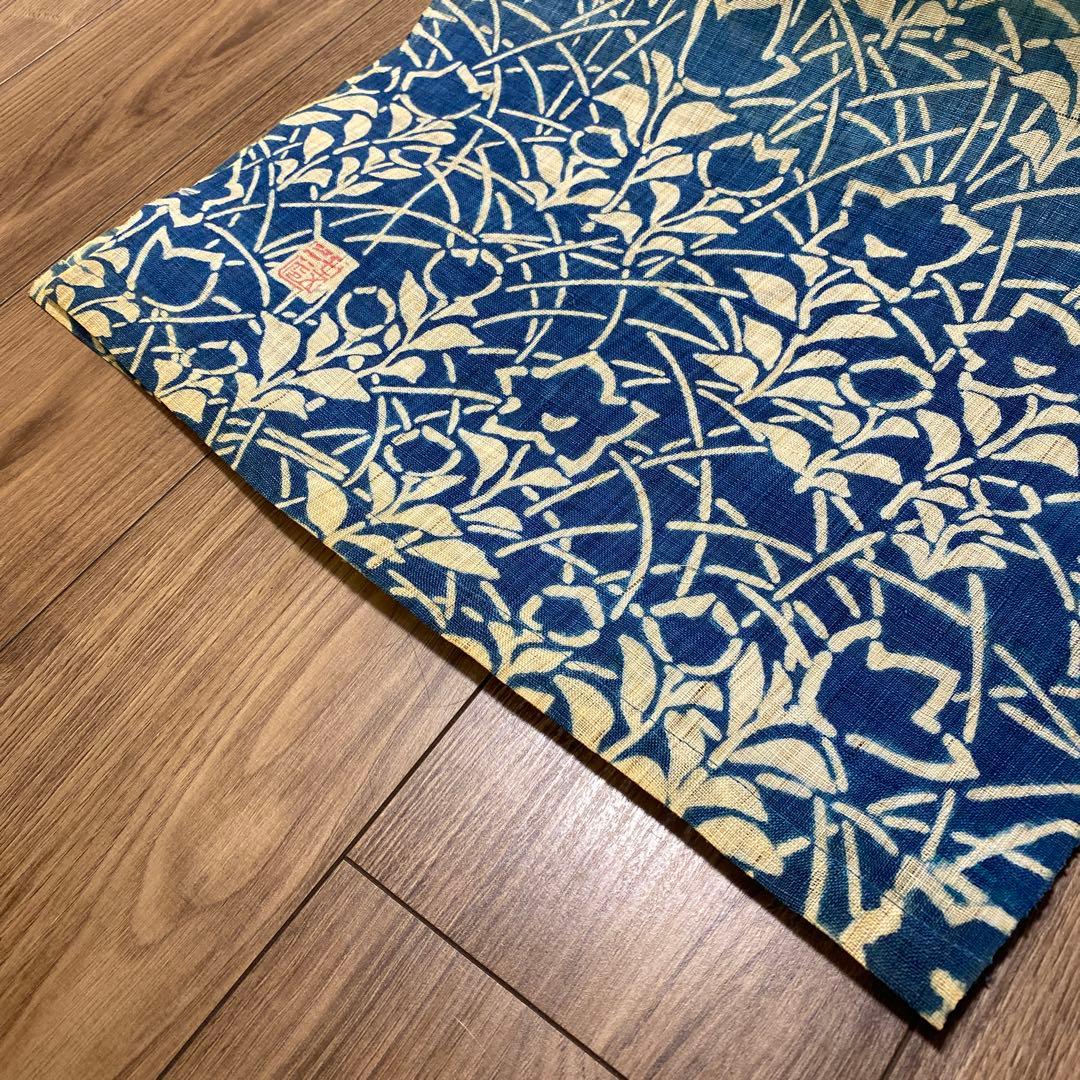 ！専用です！狂言のれん　暖簾　月　桔梗　和染