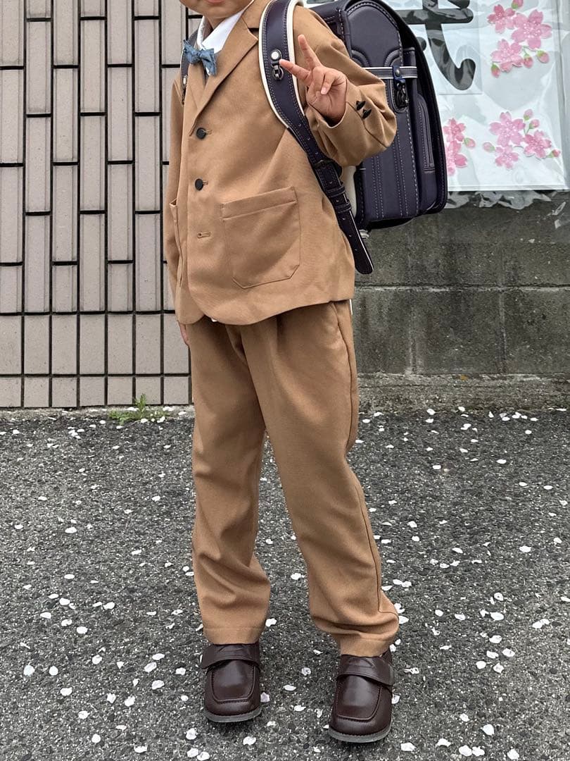 ふわふわ　elfinfolk セレモニースーツ・蝶ネクタイセット120cm