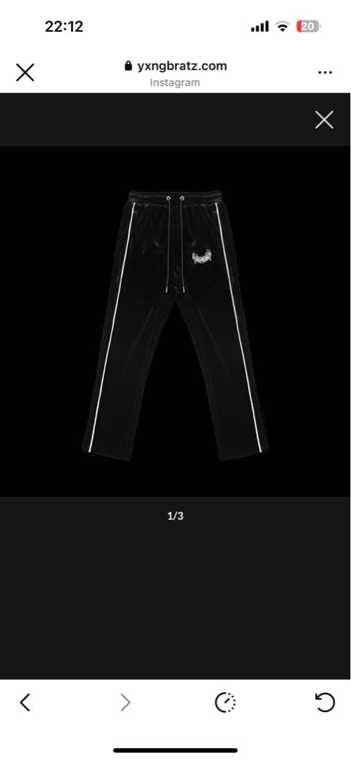 pxrgetrxxper着用 yxngbratz Velour Pants