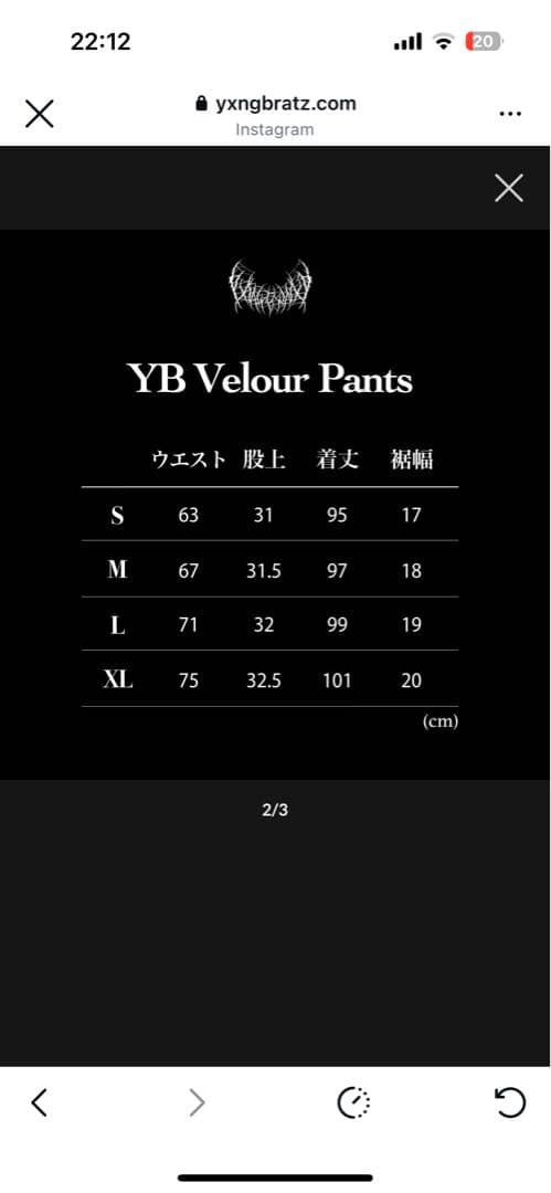 pxrgetrxxper着用 yxngbratz Velour Pants