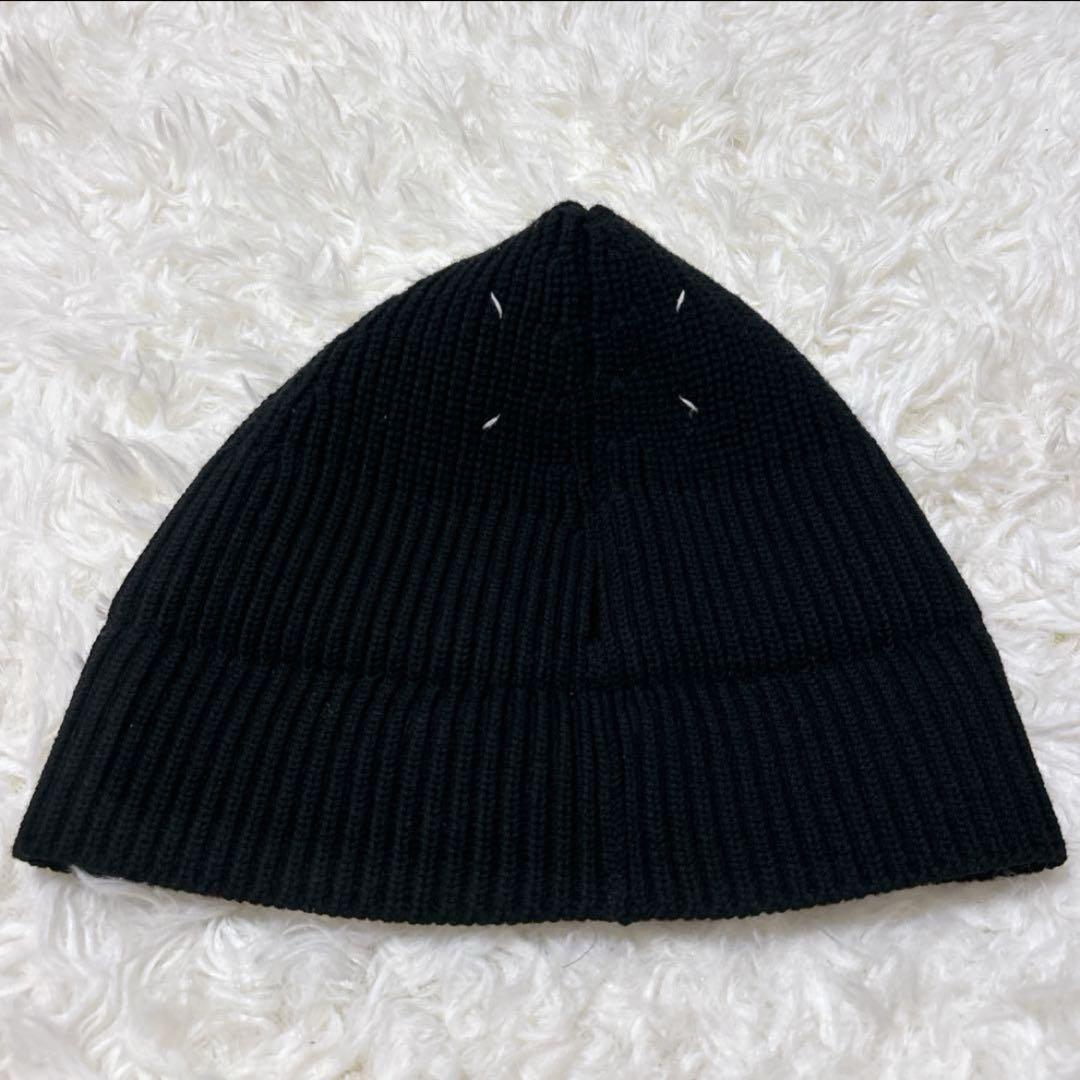 ✨美品✨メゾン・マルジェラ ニット帽 4ステッチ ビーニー マルタン M 黒