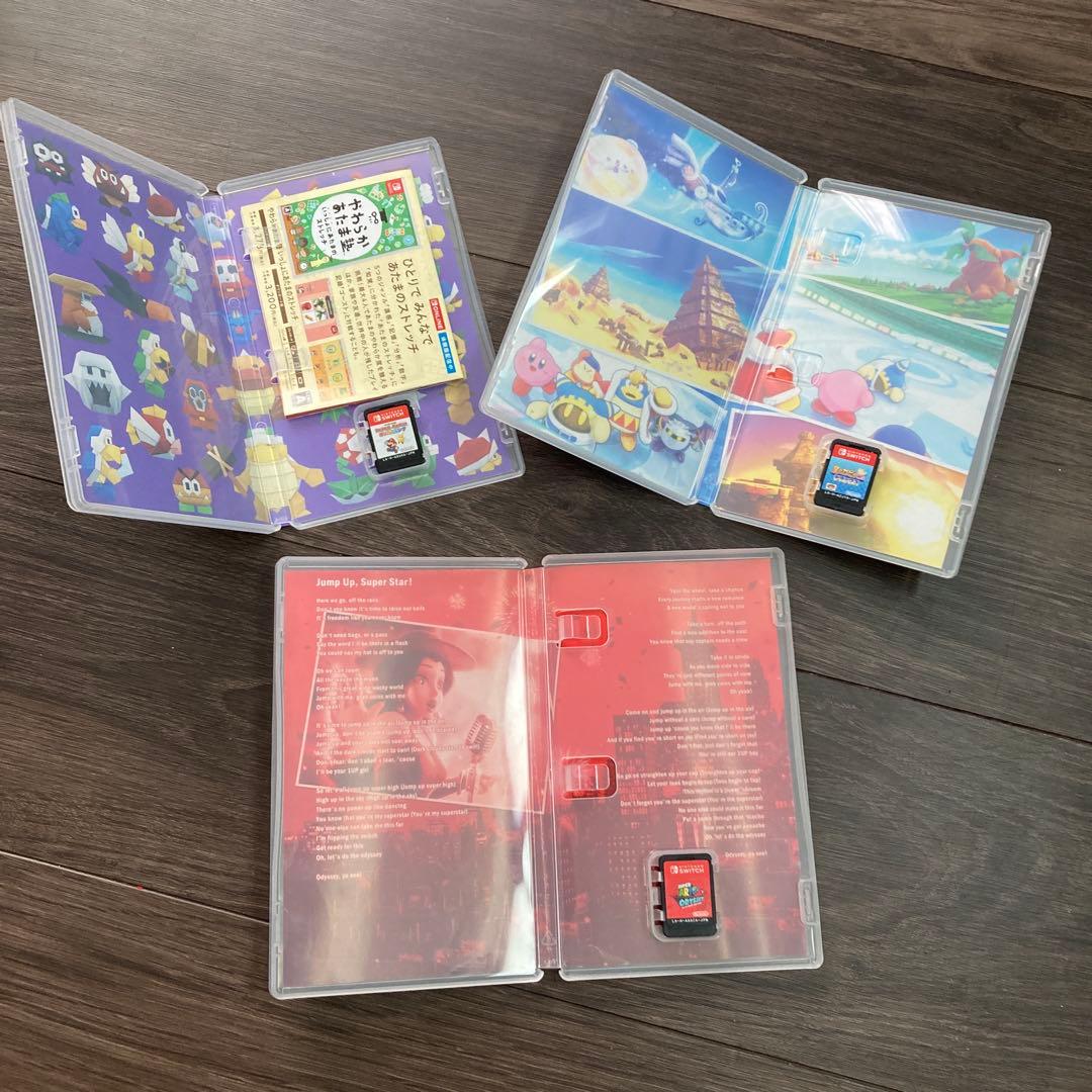 スーパーマリオオデッセイ・星のカービィ・ペーパーマリオセット ソフト3つセット