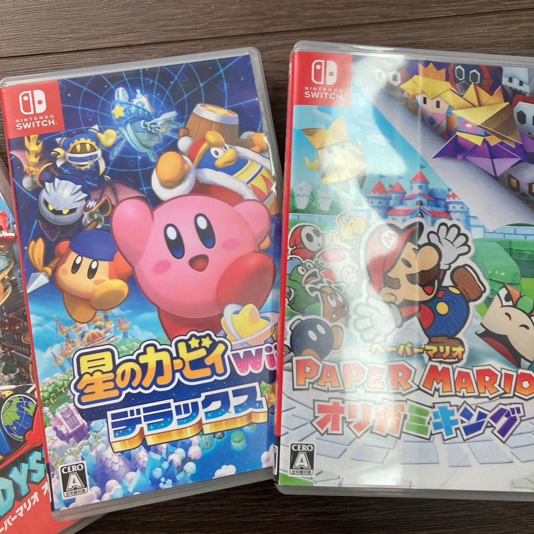 スーパーマリオオデッセイ・星のカービィ・ペーパーマリオセット ソフト3つセット