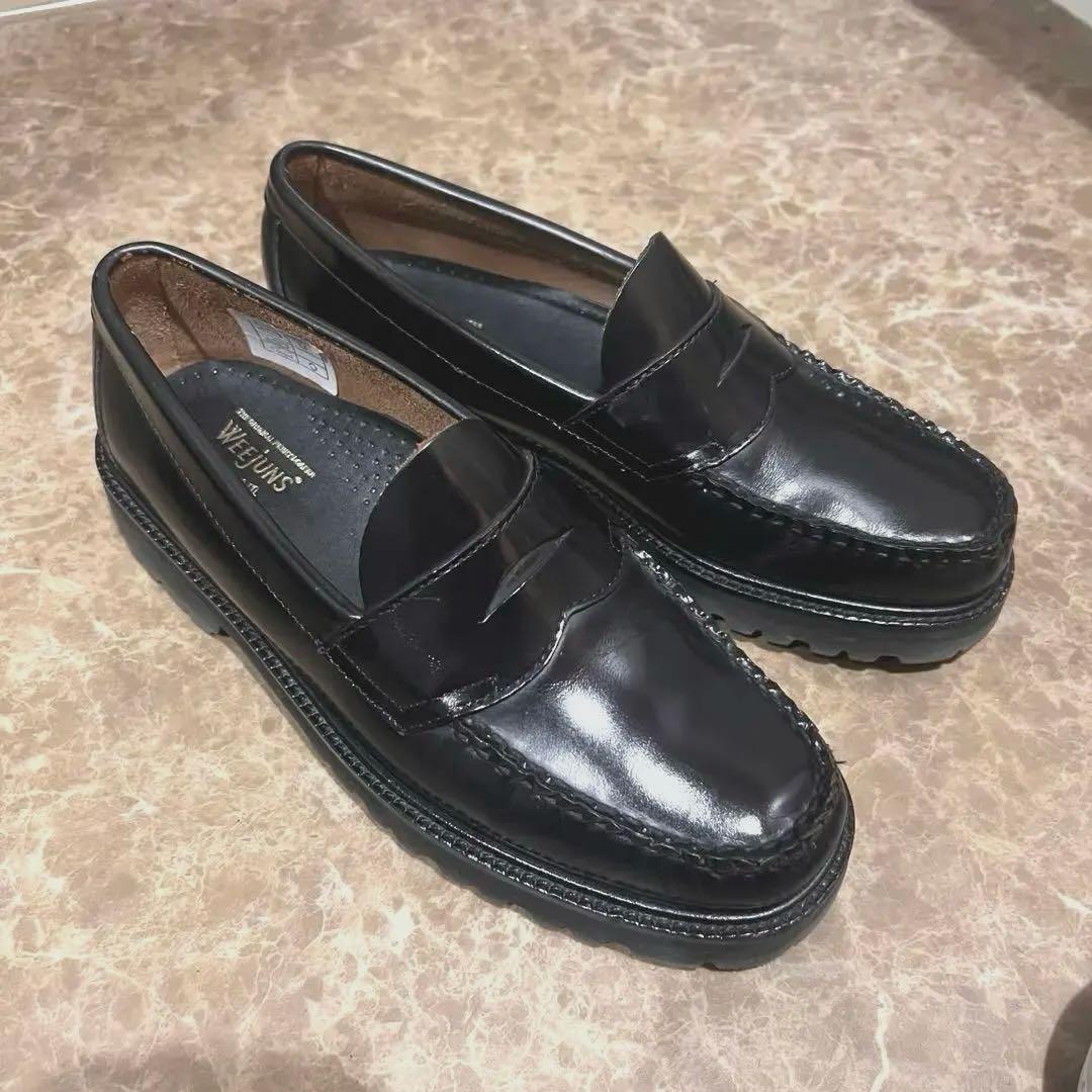 GHBASS本革ブラックローファー40 1/2 （25.5〜26cm程）【美品】