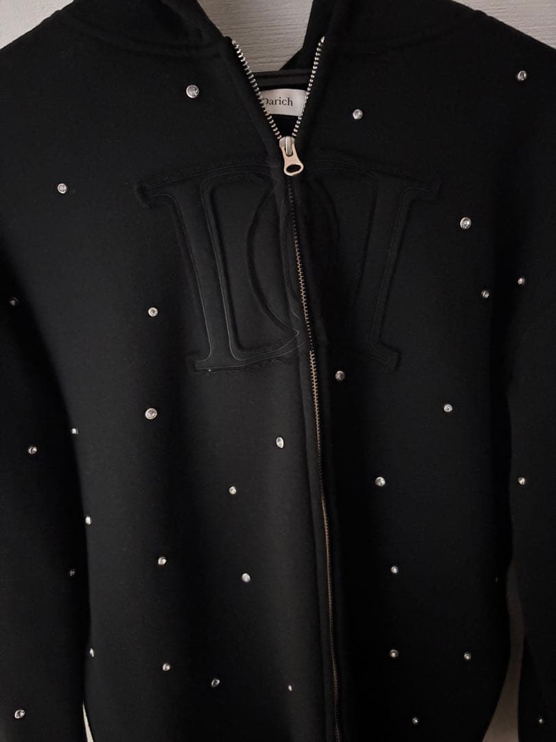 ダーリッチDDロゴビジューパーカー黒